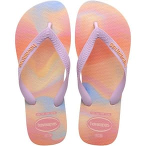 Chinelo Havaianas Top Fashion Feminino - Lilás e Laranja
