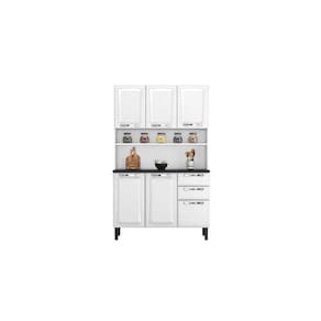 Armário Compacto Itatiaia Pratika 120cm 6 Portas 2 Gavetas