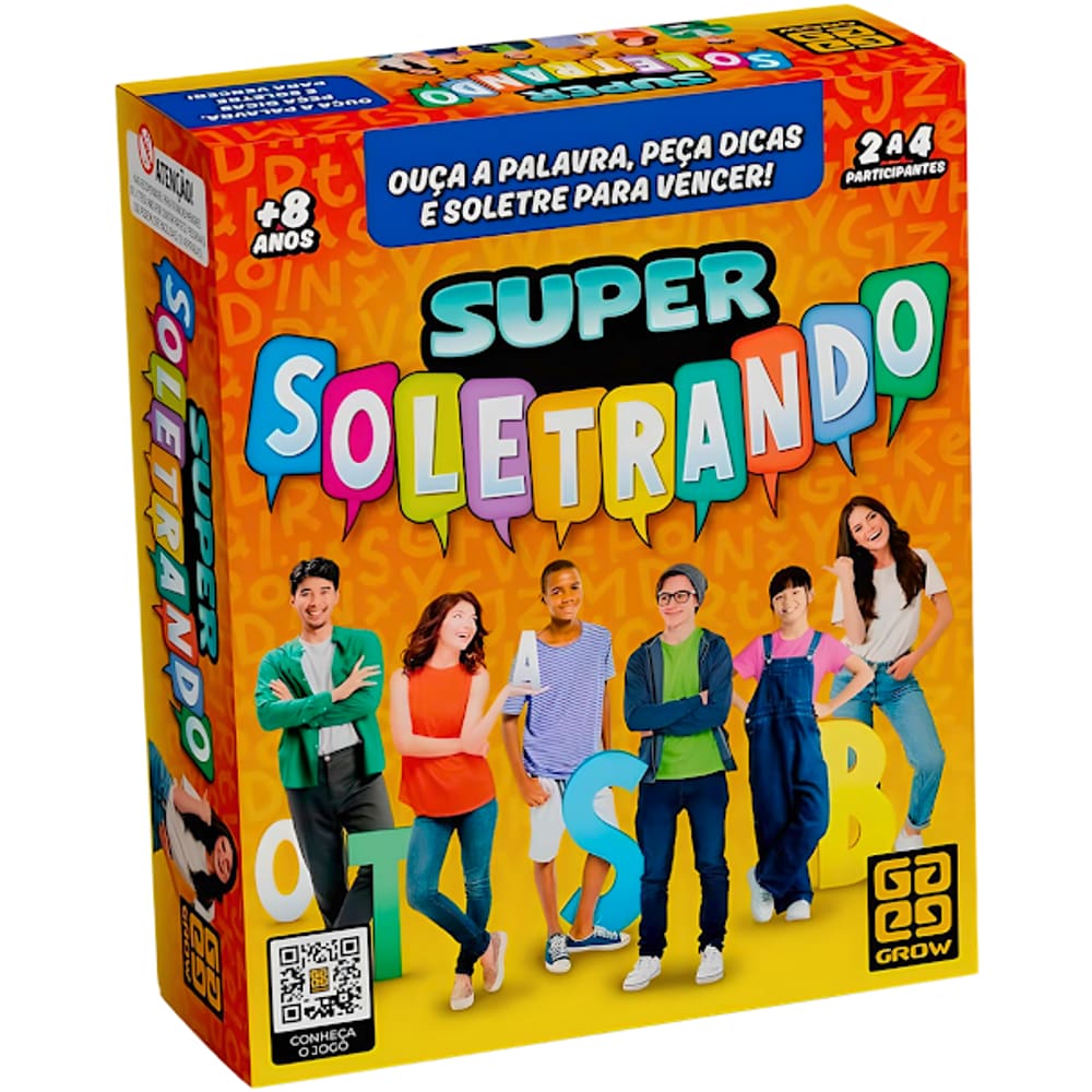 Jogo De Tabuleiro e Cartas Super Soletrando Grow