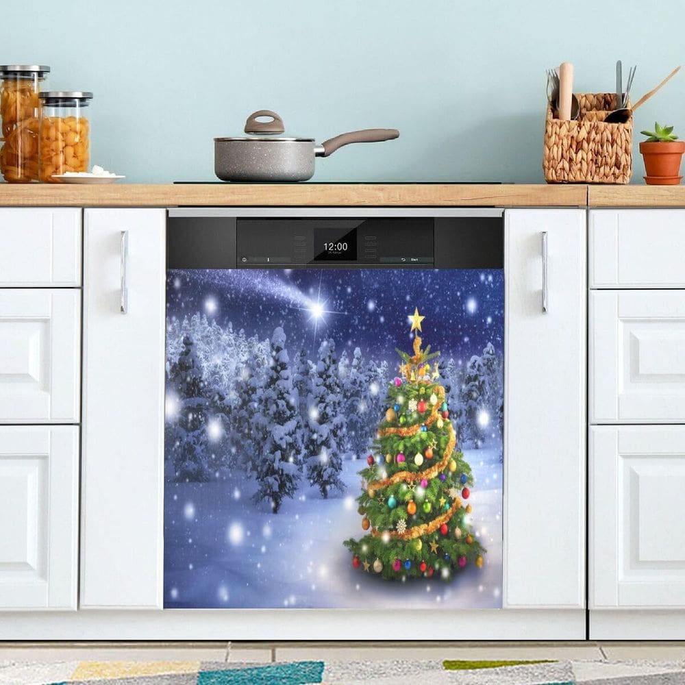 Tampa de máquina de lavar roupa ALAZA Tree Christmas 0,55 kg 23x26 pol