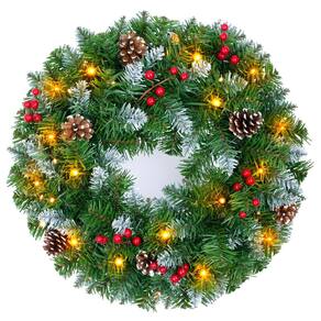 Guirlanda de Natal YULETIME 20 pré-iluminada com luzes e enfeites de fadas