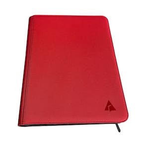 Estojo de armazenamento de cartões Rayvol Toploader Binder Red Holds 252