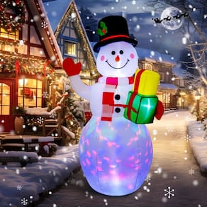 Boneco de neve inflável de Natal COOLWUFAN de 5 pés com luzes LED