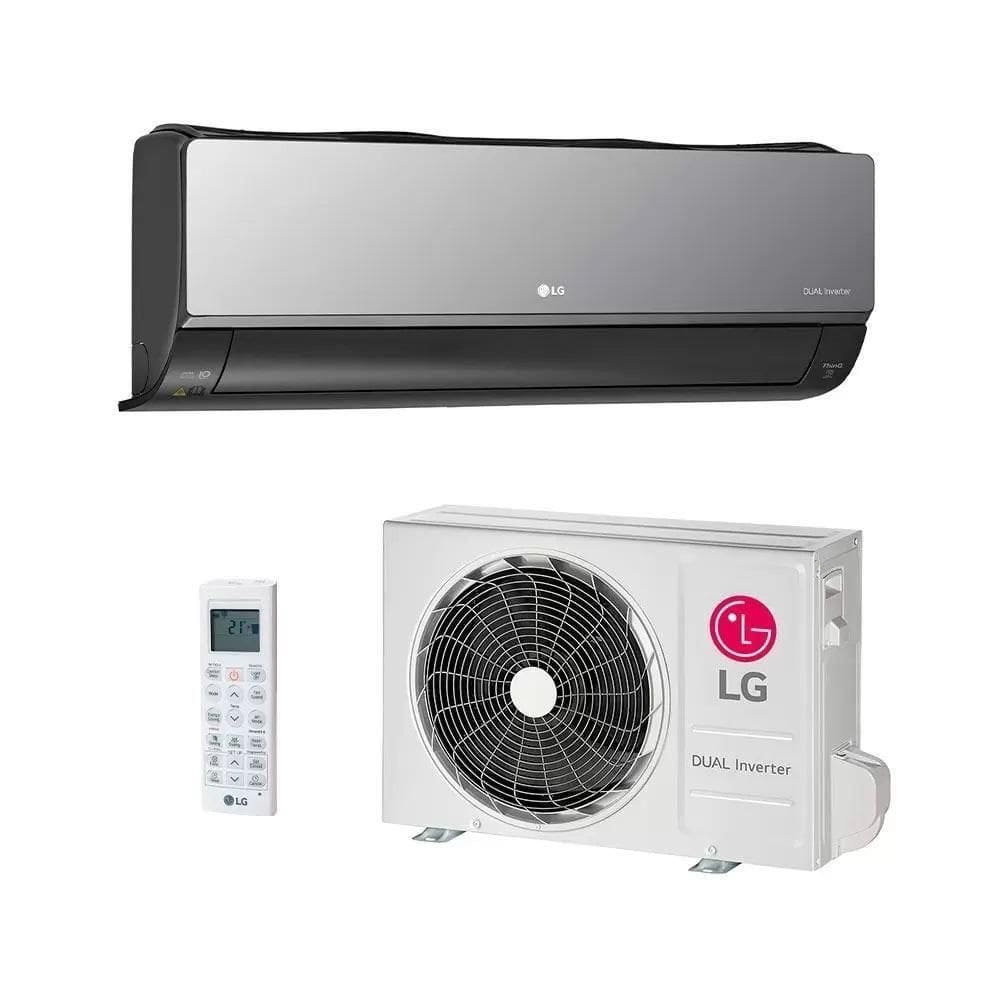 Ar Condicionado Split LG Hi Wall Inverter Voice Artcool UV +AI 18.000 BTUs Quente e Frio Cinza Escuro S3-W18KLR7A - 220V