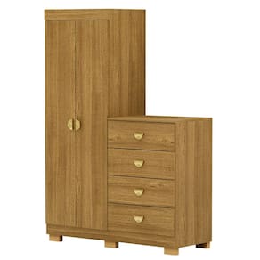 Cômoda Guarda-Roupa com 4 Gavetas e 5 Prateleiras Cristine