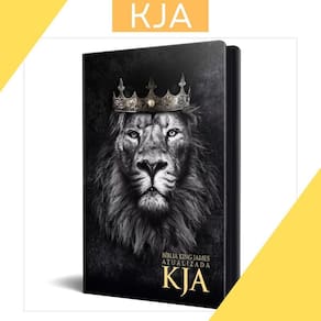 Biblia Sagrada King James Atualizada Leão Rei Dos Reis Capa