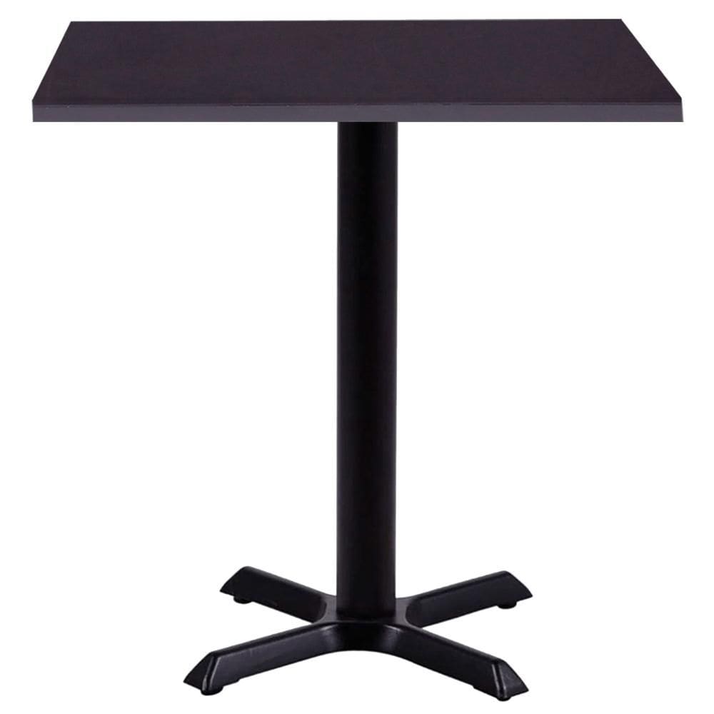 Mesa Ômega Ferro Preto 74 cm (Alt) Base em X Tampo MDP Quadrado 60 cm (Larg) x 2,50 cm (Alt) Preto