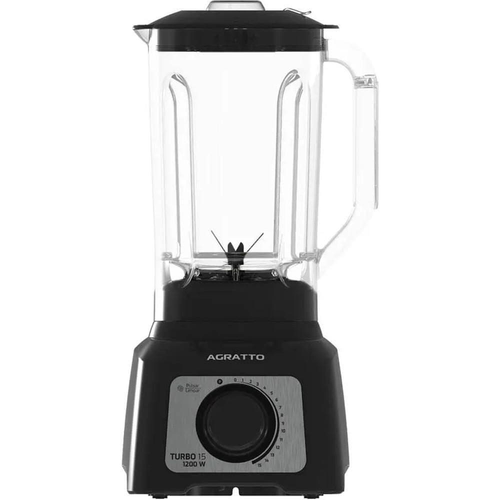 Liquidificador Turbo 1200W ALIQ05N-02 3,2L 15 Velocidades Agratto 220V