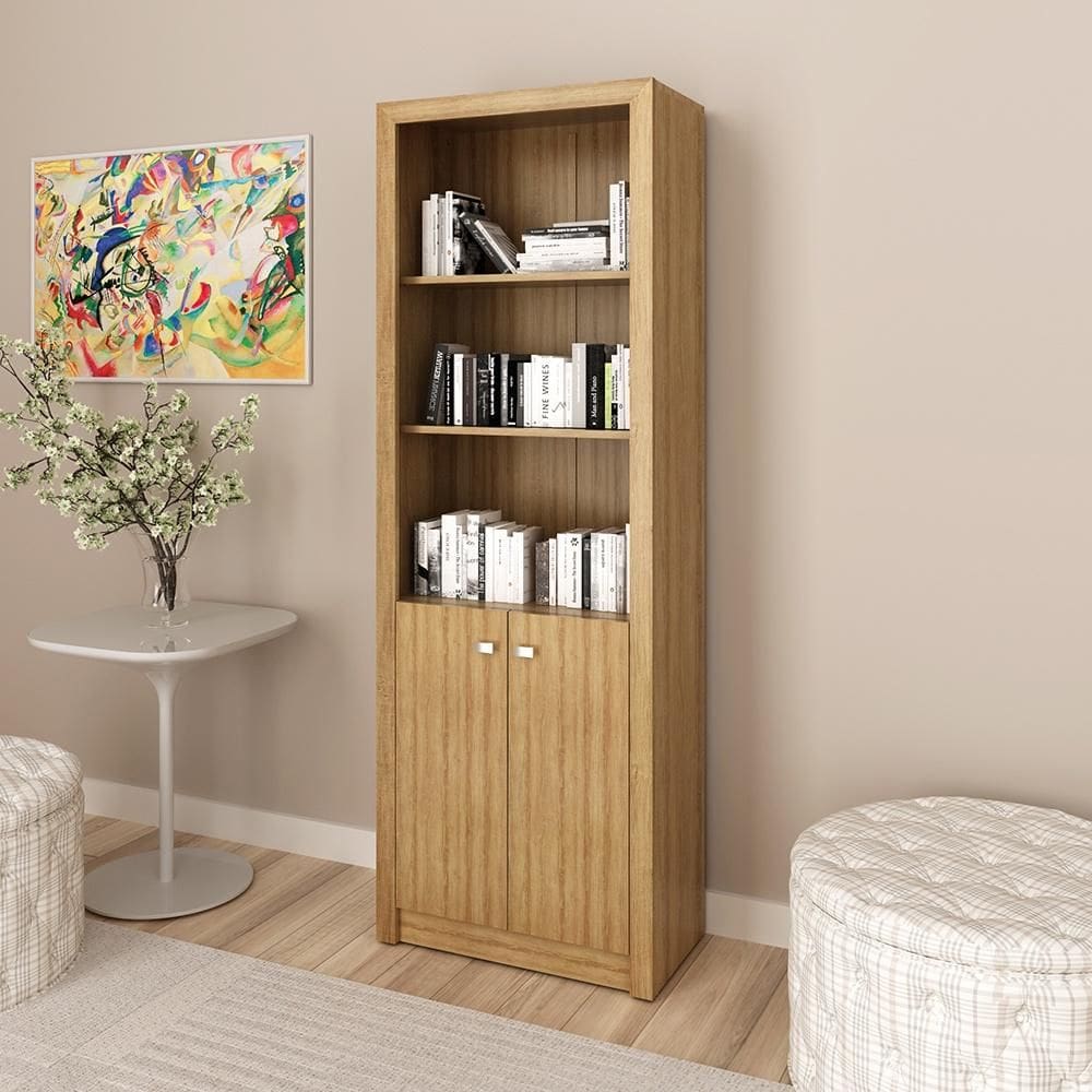 Armário Alto para Escritório 02 Portas ME4110 Amêndoa Tecnomobili