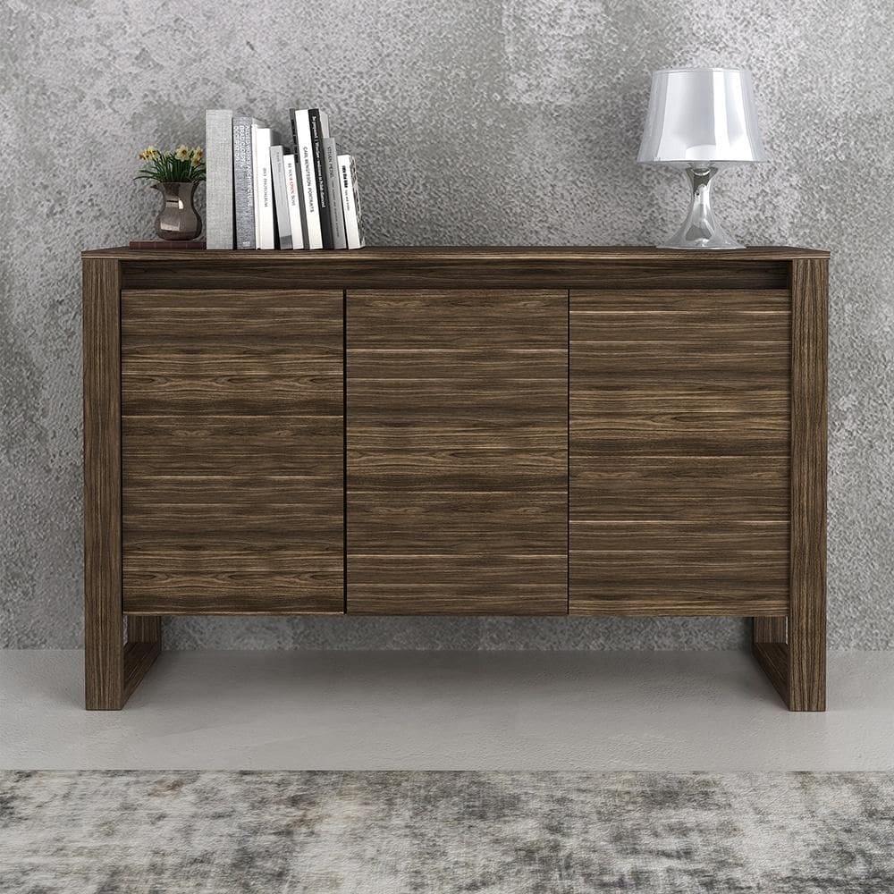 Balcão para Escritório com 03 Portas ME4147 Nogal Tecnomobili