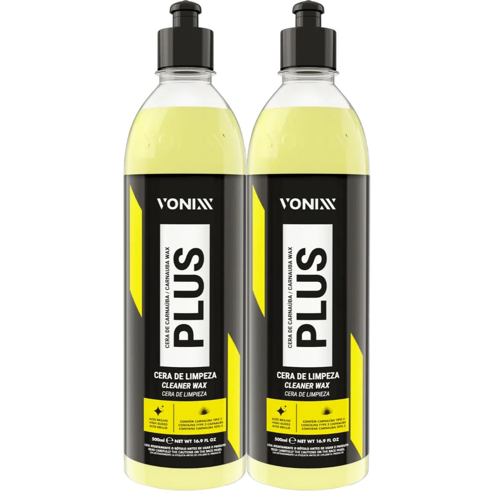 Kit 2un Cera De Carnaúba Plus 500ml Vonixx
