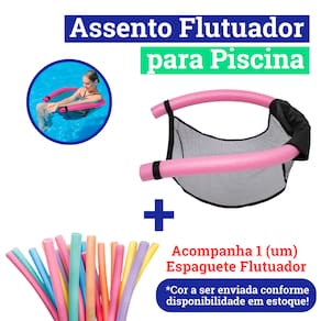 Cadeira Flutuante para Piscina em Nylon + Espaguete Flutuador