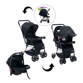 Carrinho De Bebê Com Bebê Conforto Youturn Maxi Baby Preto