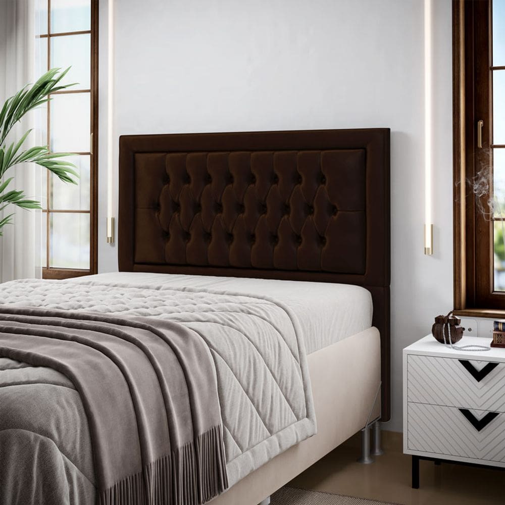 Cabeceira Pagasus 140 Premium Veludo Aradecor