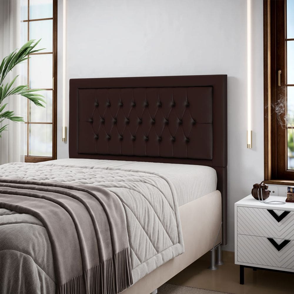 Cabeceira Pegasus 140 Premium Couro Artificial Aradecor 