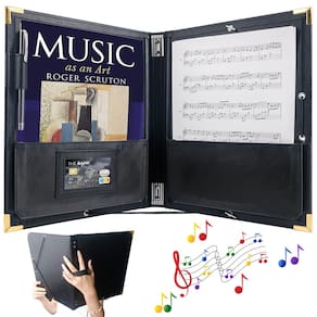 Suporte para música IvyRobes Choral com cordão elástico em couro PU