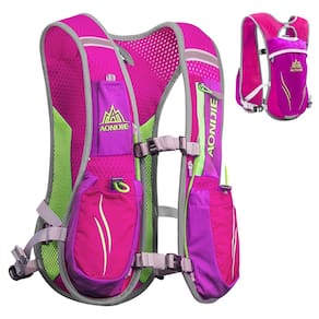 Colete de hidratação TRIWONDER 5.5L ao ar livre para correr - rosa vermelha