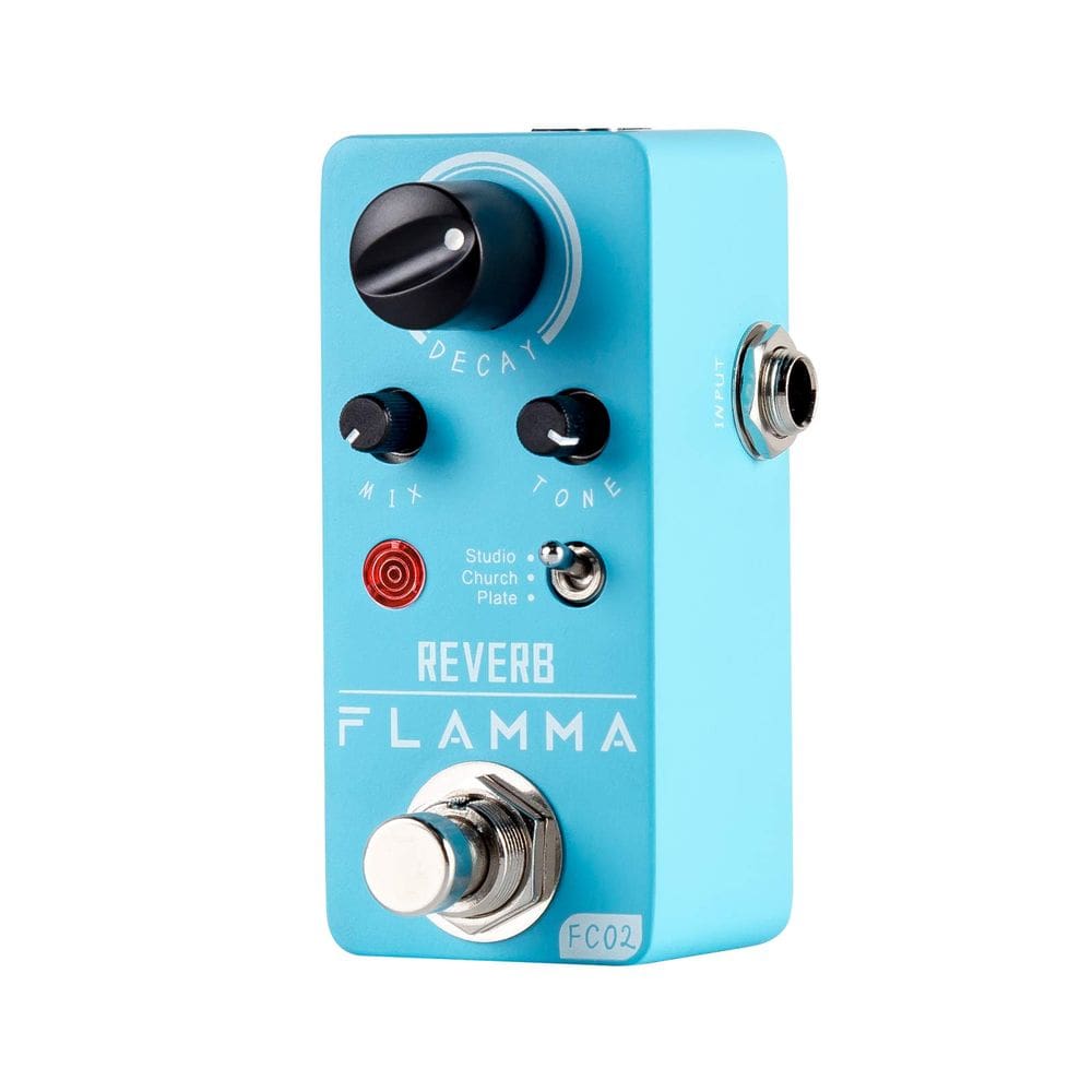 Pedal de reverberação FLAMMA FC02 Mini Digital para Guitarra com 3 efeitos