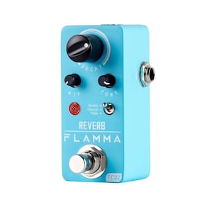 Pedal de reverberação FLAMMA FC02 Mini Digital para Guitarra com 3 efeitos