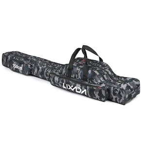 Estojo para vara de pesca Lixada Oxford 3 camadas portátil de 150 cm