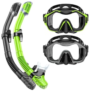 Conjunto de snorkel Kwambiri Dry-Top Snorkel Gear para adultos