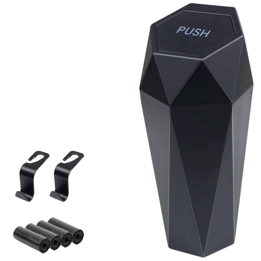 Lixeira de carro BFXM com tampa, lixeira para porta-copos
