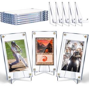 Estojo para cartas colecionáveis com expositores, porta-cartões de beisebol x5
