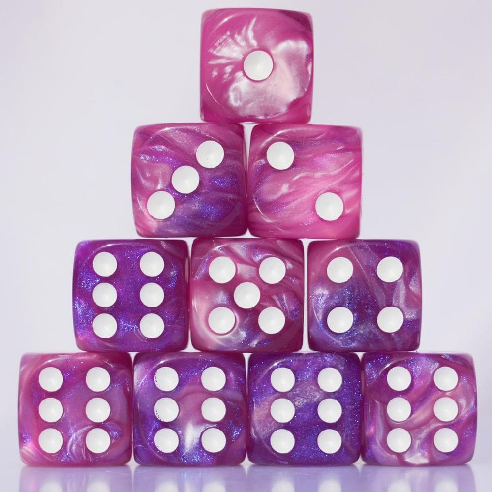 Conjunto de dados acrílico 16mm 10PC D6 para jogos de mesa RPG MTG DND