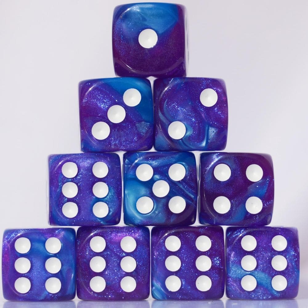 Conjunto de dados acrílico 16mm 10PC D6 para jogos de mesa RPG MTG DND
