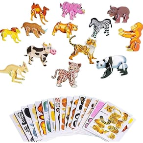Quebra-cabeças de desenhos animados 3D Brinquedos Montessori educacionais para crianças