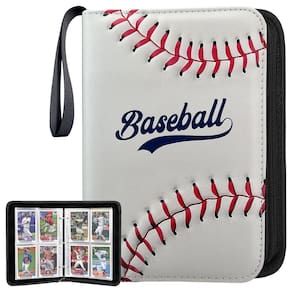 Card Binder Baseball, suporte de 4 bolsos, 400 cartas à prova d`água