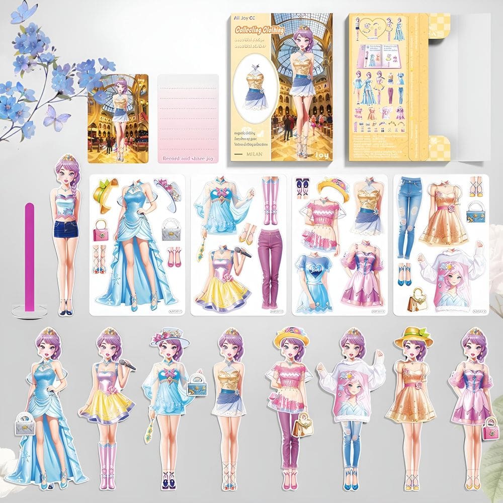 Magnetic Princess Dress Up Paper Doll Joy para meninas de 3 a 12 anos