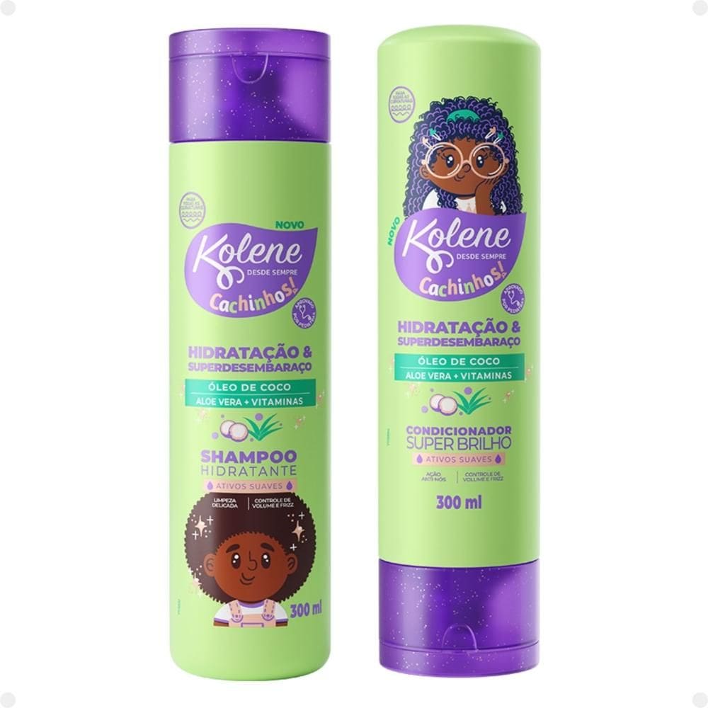Kit Kolene Cachinhos: Shampoo e Condicionador 300ml