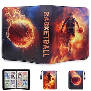 Card Binder Basketball, suporte de 4 bolsos, 400 cartas à prova d`água