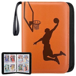Card Binder Basketball, suporte de 4 bolsos, 400 cartas à prova d`água