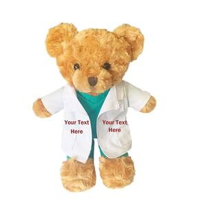 Ursinho de pelúcia de pelúcia Doctor Nurse personalizado de 23 cm