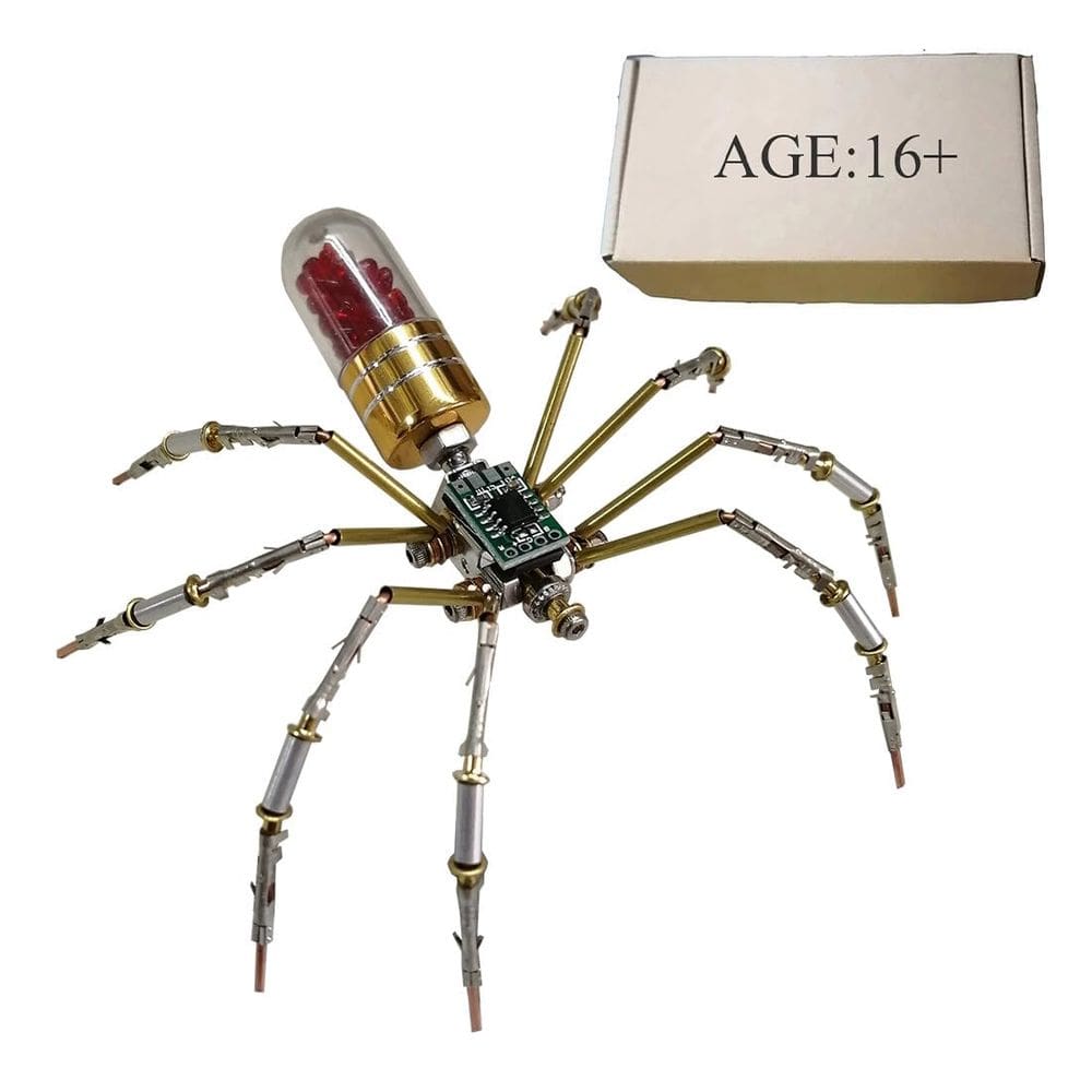 Quebra-cabeça de insetos de metal 3D KOS30162F141MZQG Steampunk Circuit-spider