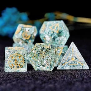 Conjunto de dados: DND Dungeons and Dragon Natural Crystal, RPG de luxo