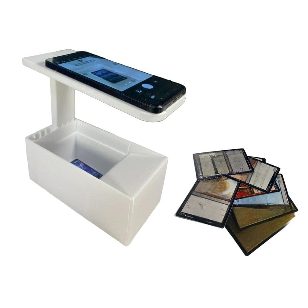 Suporte de scanner de cartas colecionáveis para cartões MTG com suporte para telefone
