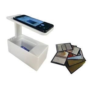Suporte de scanner de cartas colecionáveis para cartões MTG com suporte para telefone