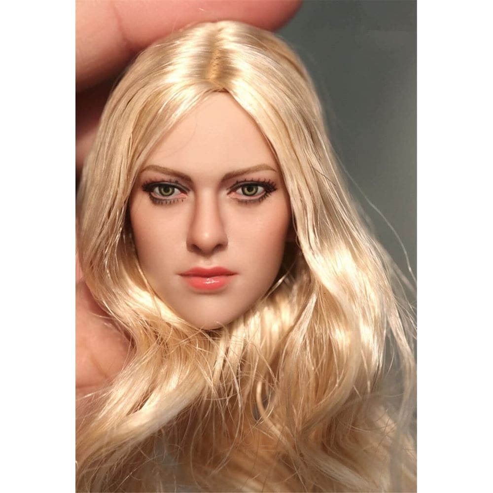 Cabelo loiro feminino em escala 1/6 esculpido para boneco de ação
