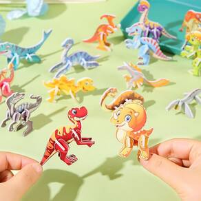 Quebra-cabeça de desenho animado 3D Flowarmth 30PCS para crianças educacionais de 4 a 8 anos