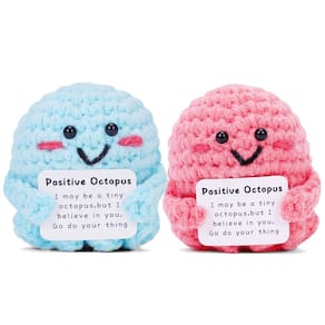 Apoio emocional: Octopus Positive Crochet Animals x2
