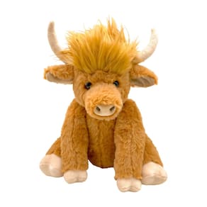 Brinquedo de pelúcia Highland Cow com juntas móveis de 25 cm