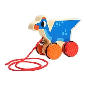 Pterossauro interativo de brinquedo de madeira Animal Push Toy para crianças de 1 a 3 anos