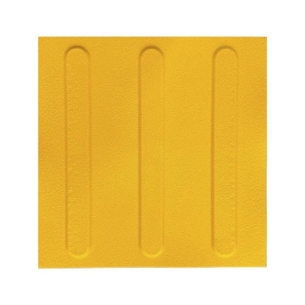 Kit 16 Pisos Tatil Direcional Amarelo Texturizado Pvc 25X25