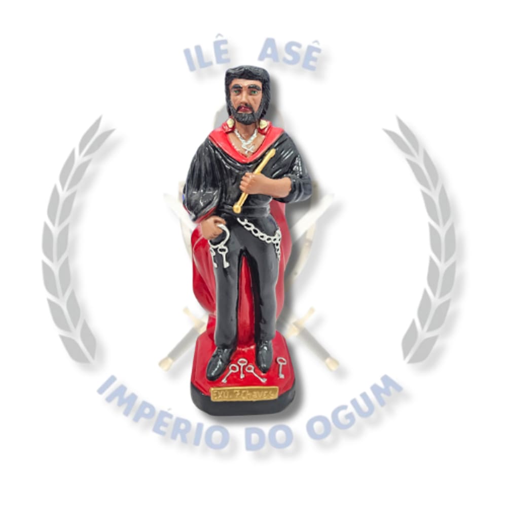 Imagem Gesso Exu 20Cm - 7 Chaves
