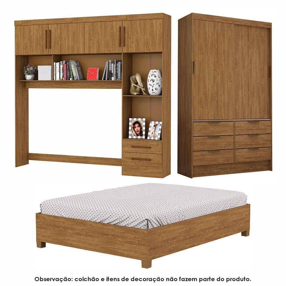 Guarda Roupa Modulado Sevilha Com Cama Casal Carioca Móveis Cinamomo