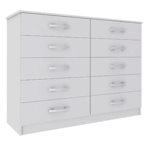 Cômoda Austin 10 Gavetas Evidência Móveis Branco