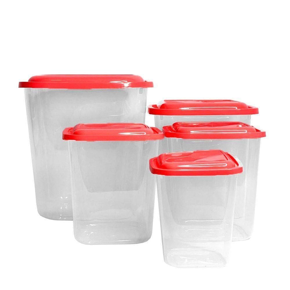 Kit Porta Mantimentos Com 5 Peças Uninjet - Rosa